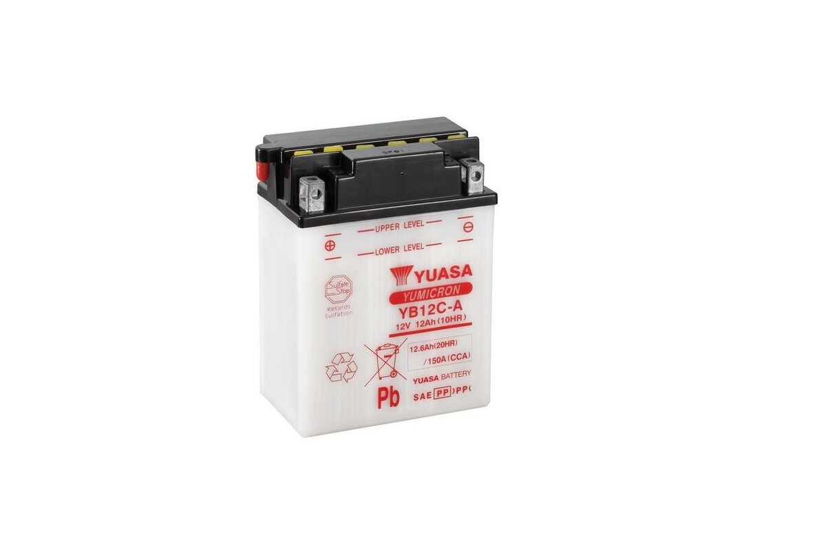 Batterie YUASA conventionnelle sans pack acide - YB12C-A