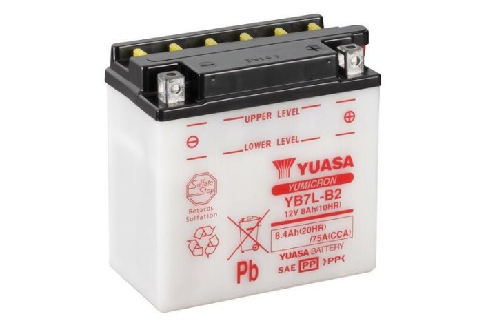Batterie YUASA conventionnelle sans pack acide - YB7L-B2