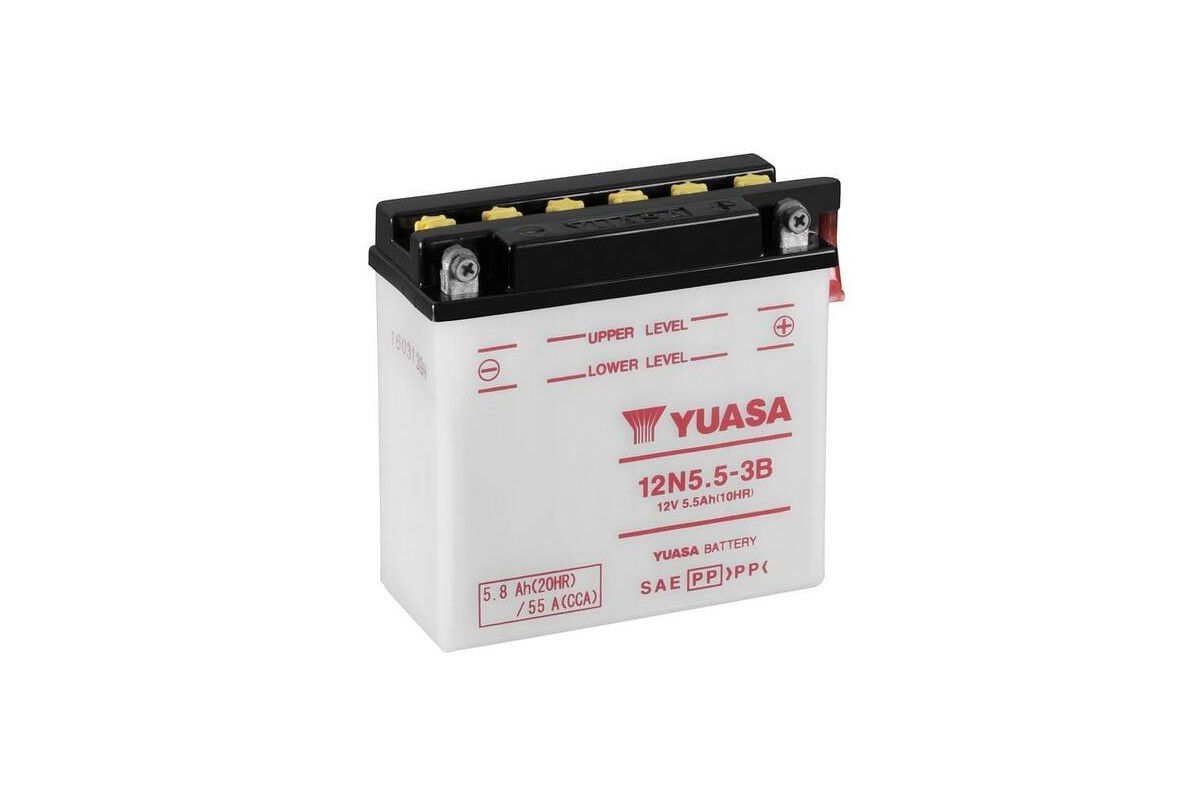 Batterie YUASA conventionnelle sans pack acide - 12N5-3B Batterie YUASA conventionnelle sans pack acide - 12N5-3B