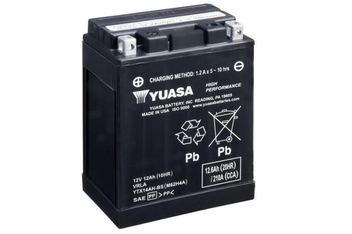 Batterie YUASA sans entretien avec pack acide - YTX14AH-BS