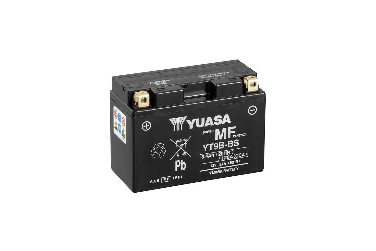 Batterie YUASA sans entretien avec pack acide - YT9B-BS Batterie YUASA sans entretien avec pack acide - YT9B-BS