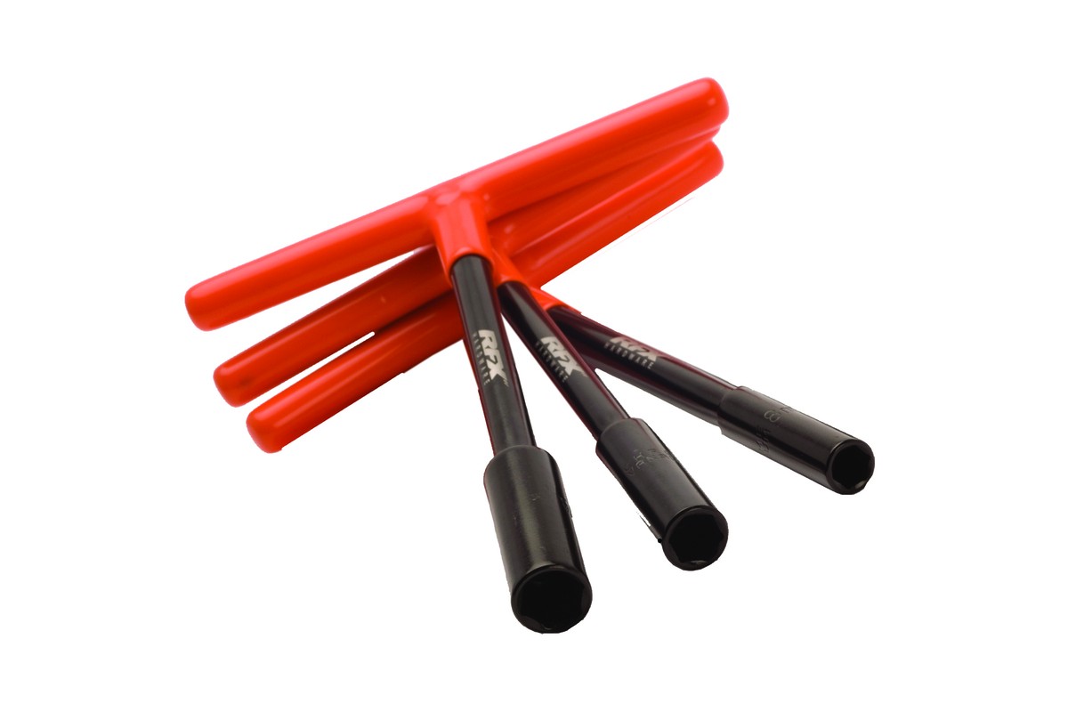 Jeu de clés en T RFX Pro (Noir/Orange) empreinte standard avec poignée en caoutchouc 8mm/10mm/12mm