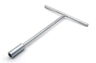 Clé en à douille en T BIHR 13mm chromé satiné