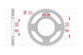 Kit chaîne AFAM A420M 11/50 - Couronne arrière standard Type 38101