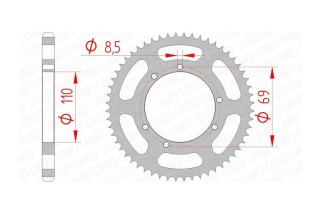 Kit chaîne AFAM A420M 12/56 - Couronne arrière standard Type 59104