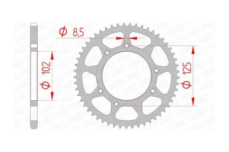Kit chaîne AFAM A420M 11/53 - Couronne arrière standard Type 41100