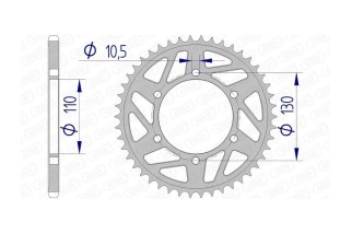 Kit chaîne AFAM 520XSR 43/15 super renforcé - couronne ultra-light anodisé dur 13814