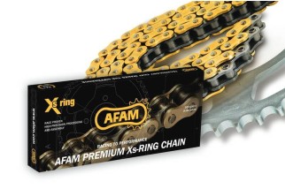 Kit chaîne AFAM 520XSR 43/15 super renforcé - couronne ultra-light anodisé dur 13814
