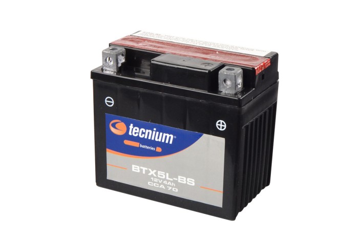 Batterie TECNIUM sans entretien avec pack acide - BTX5L-BS