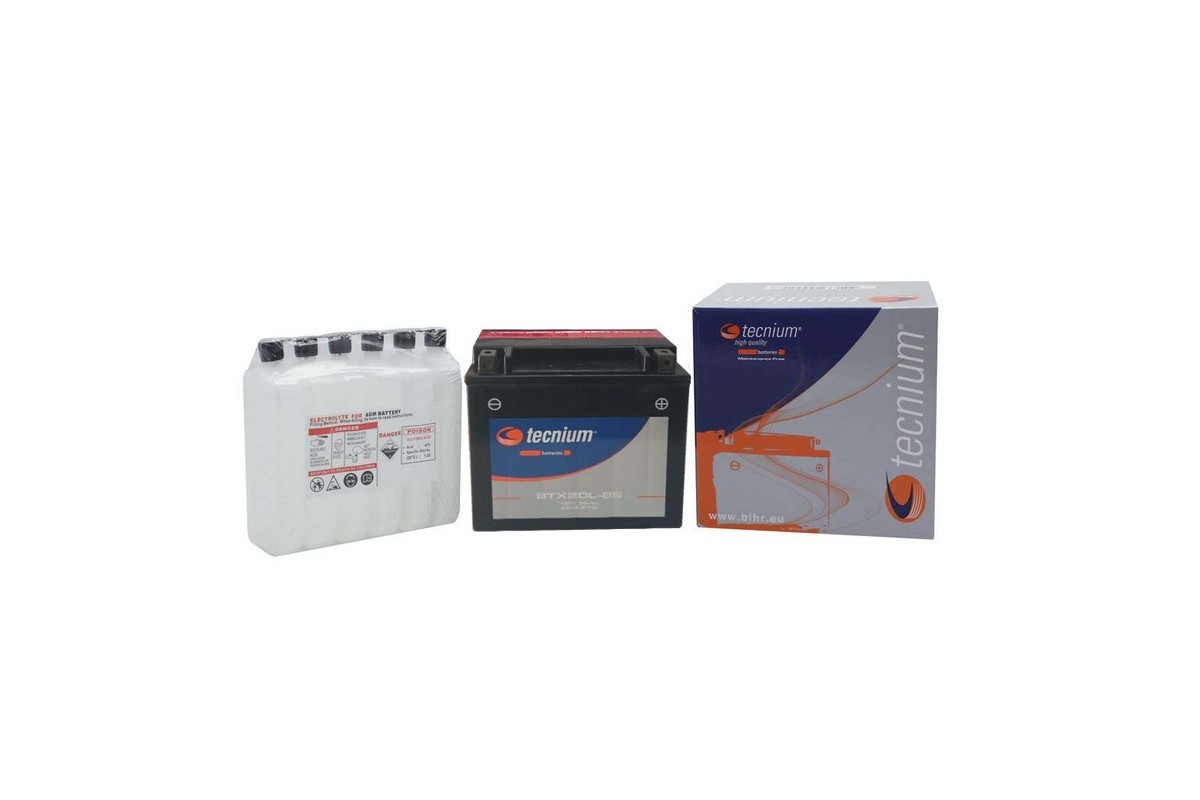 Batterie TECNIUM sans entretien avec pack acide - BTX20L-BS