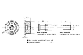 DAYTONA Adapter For Barend Mirror Universal
