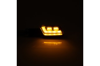 SHIN YO LED Indicator Formula-TS, Black, Smoke, Pair