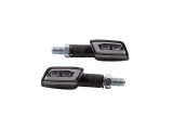 SHIN YO LED Indicator/Front Position Light FORMULA-TS, Black, Smoke, Pair