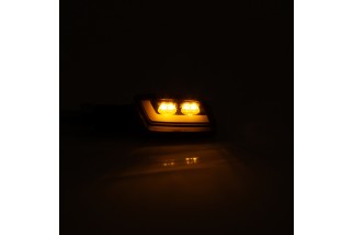 SHIN YO LED Indicator/Front Position Light FORMULA-TS, Black, Smoke, Pair