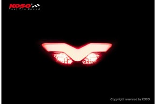 KOSO Led-Taillight, Red GT-03, e-mark.
