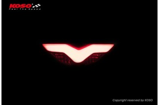 KOSO Led-Taillight, Red GT-03, e-mark.