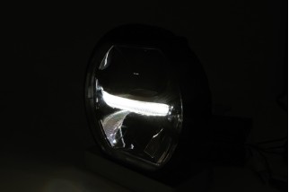 KOSO LED Headlight, Black, Side Mount