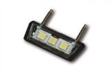 KOSO Mini LED License Plate Light, Black, E-mark