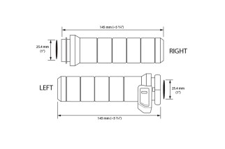 KOSO Hot Grips For HD With Normal Gas, Black