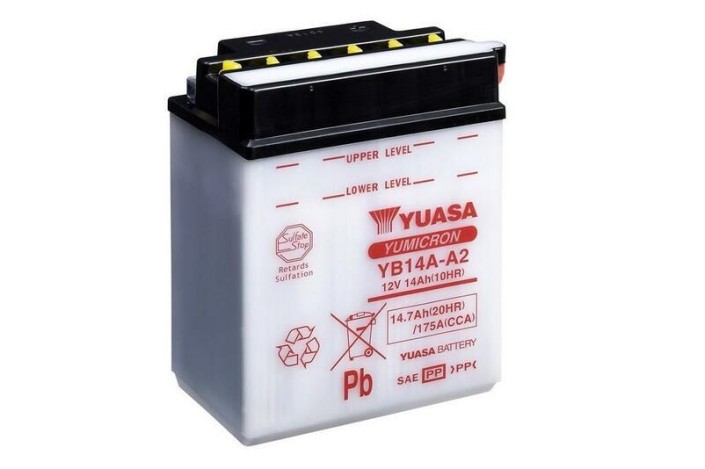Batterie YUASA conventionnelle sans pack acide - YB14A-A2