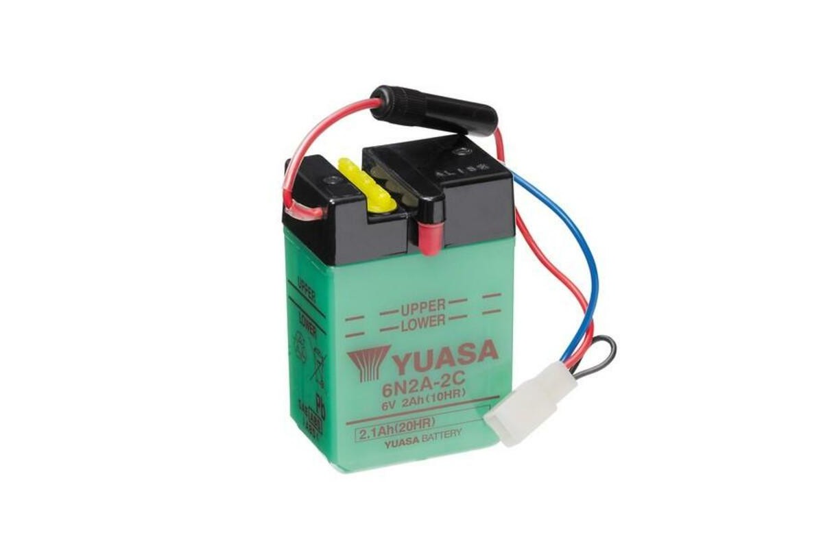 Batterie YUASA conventionnelle sans pack acide - 6N2A-2C Batterie YUASA conventionnelle sans pack acide - 6N2A-2C