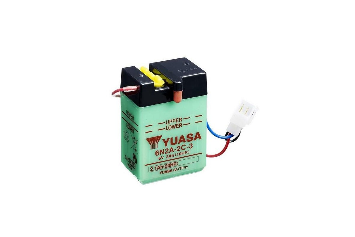 Batterie YUASA conventionnelle sans pack acide - 6N2A-2C-3