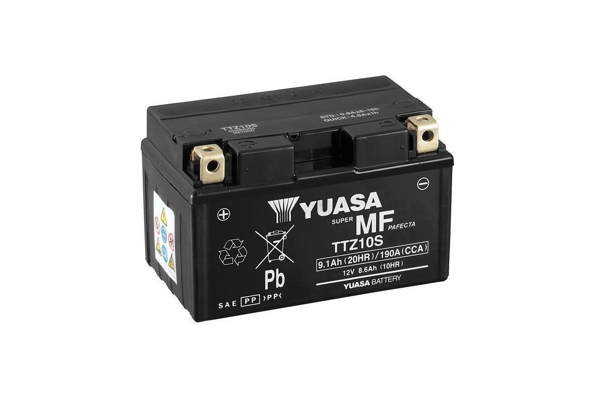 Batterie YUASA sans entretien avec pack acide - TTZ10S
