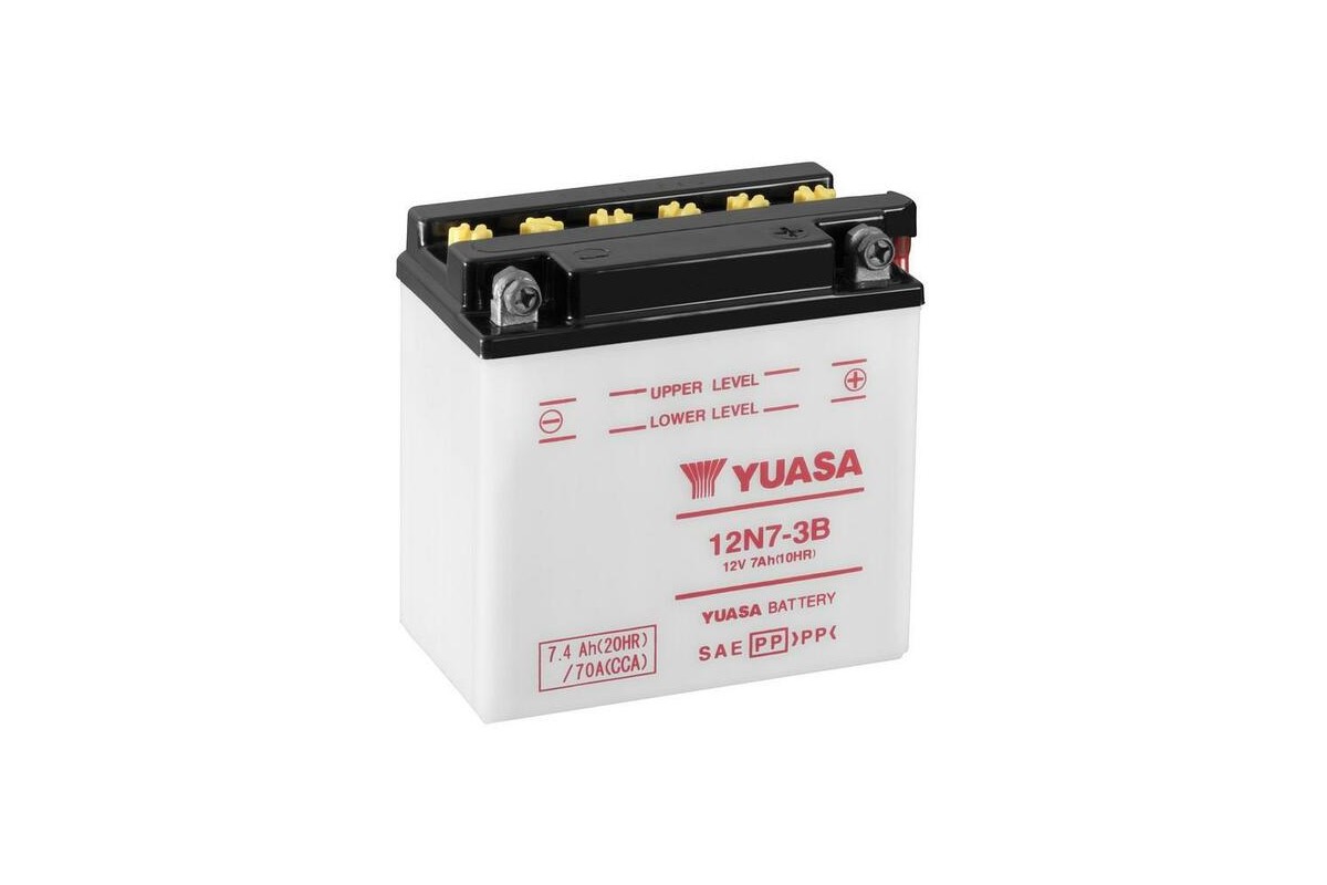 Batterie YUASA conventionnelle sans pack acide - 12N7-3B Batterie YUASA conventionnelle sans pack acide - 12N7-3B