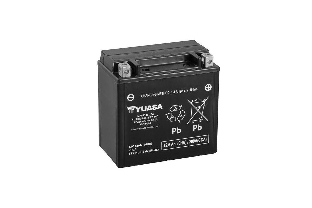 Batterie YUASA sans entretien avec pack acide - YTX14L-BS