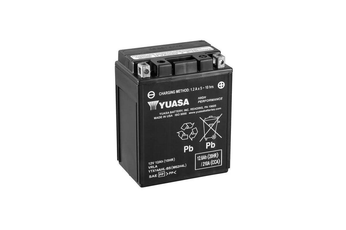 Batterie YUASA sans entretien avec pack acide - YTX14AHL-BS