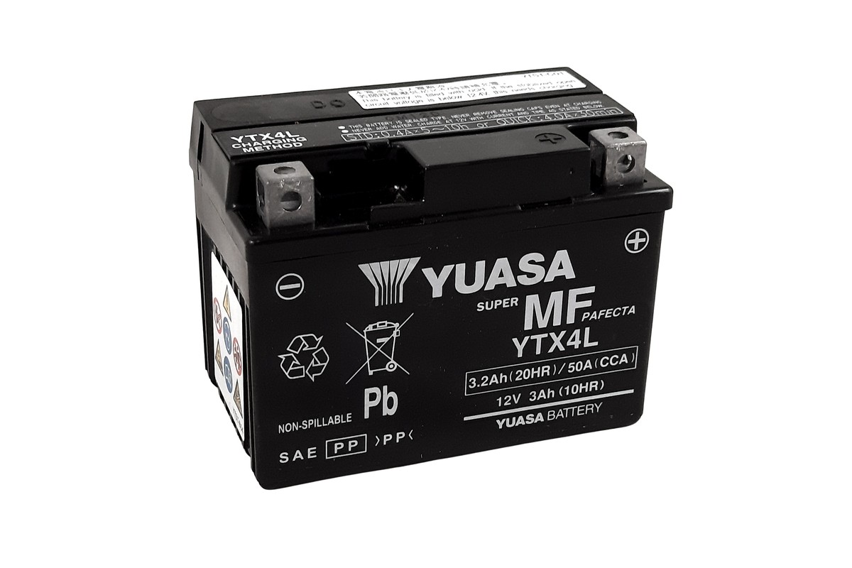Batterie YUASA W/C sans entretien activée usine - YTX4L FA
