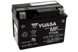 Batterie YUASA W/C sans entretien activée usine - YTX4L FA