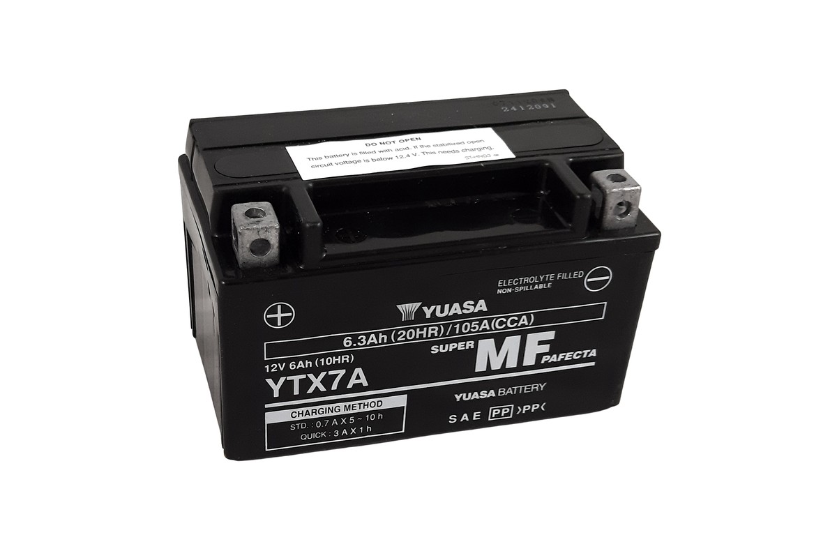 Batterie YUASA W/C sans entretien activée usine - YTX7A FA