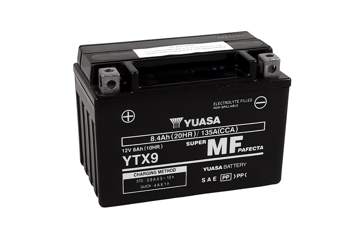 Batterie YUASA W/C sans entretien activée usine - YTX9 FA