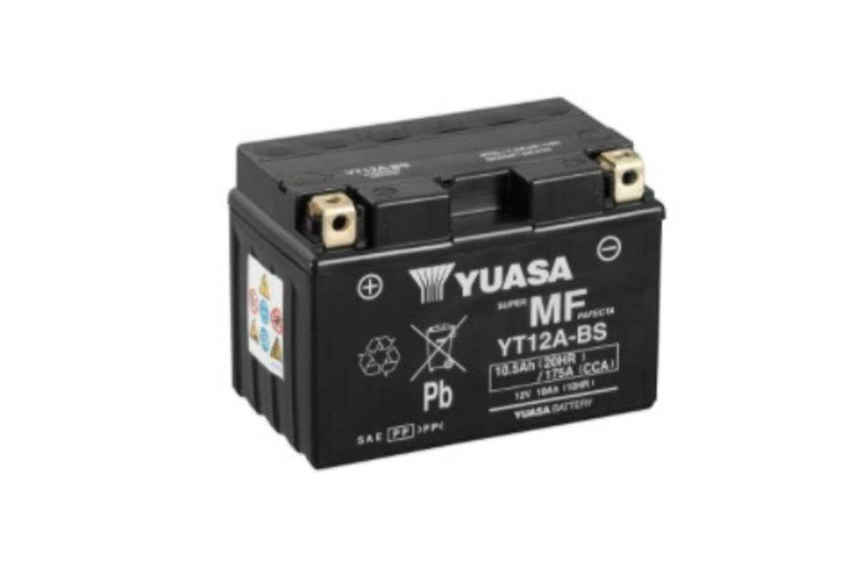 Batterie YUASA W/C sans entretien activée usine - YT12A