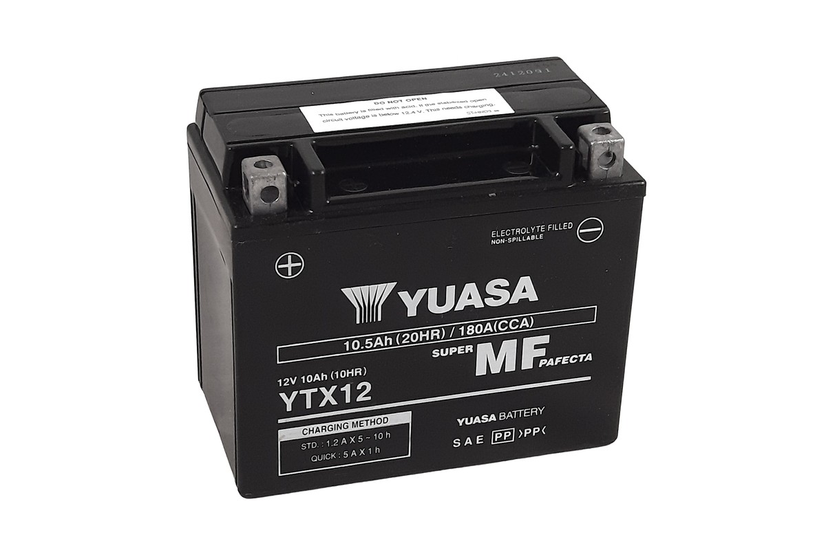 Batterie YUASA W/C sans entretien activée usine - YTX12 FA