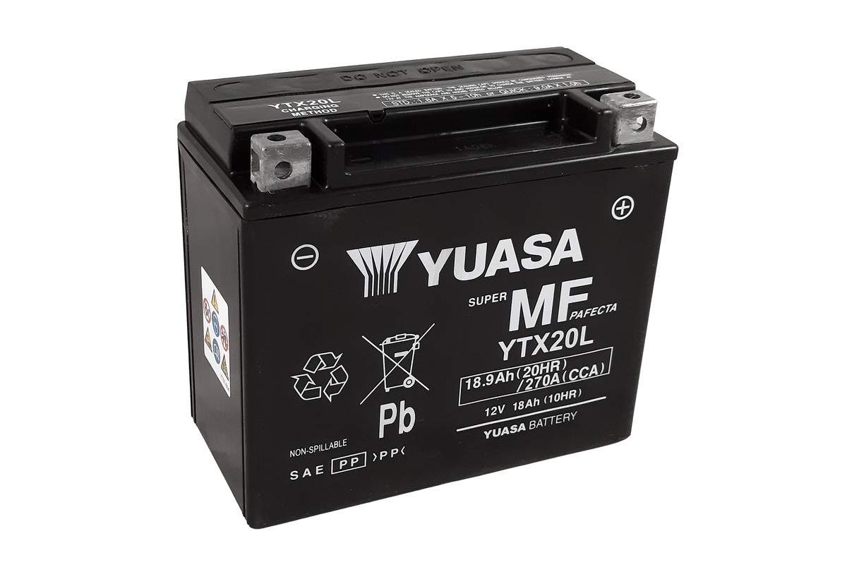 Batterie YUASA W/C sans entretien activée usine - YTX20L FA