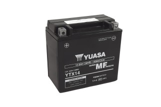 Batterie YUASA W/C sans entretien activée usine - YTX14 FA