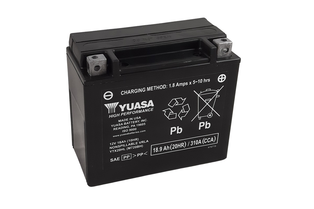 Batterie YUASA W/C sans entretien activée usine - YTX20HL FA