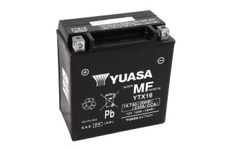 Batterie YUASA W/C sans entretien activée usine - YTX16 FA