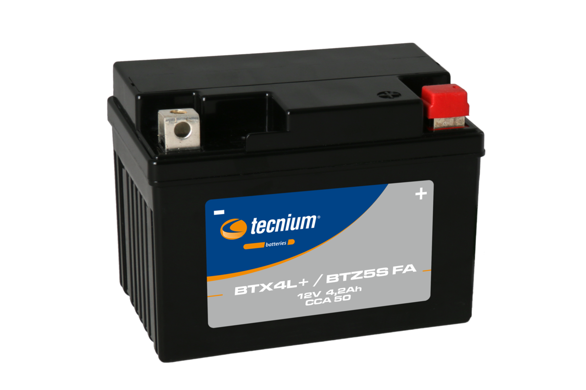 Batterie TECNIUM sans entretien activé usine - BTX4L+/BTZ5S