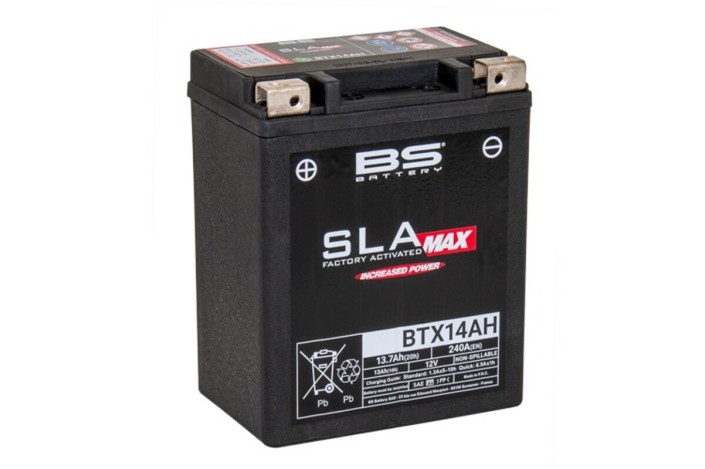 Batterie BS BATTERY SLA Max sans entretien activé usine - BTX14AH MAX FA