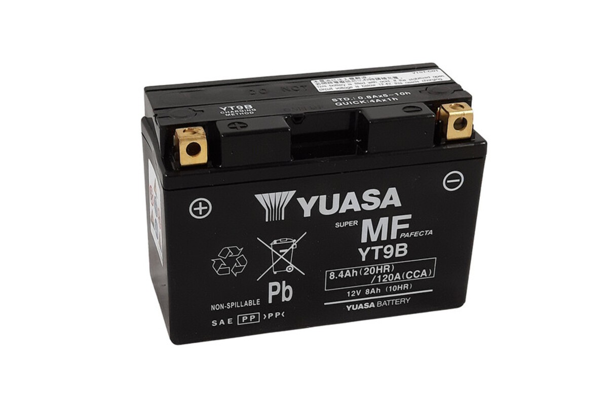 Batterie YUASA W/C sans entretien activée usine - YT9B