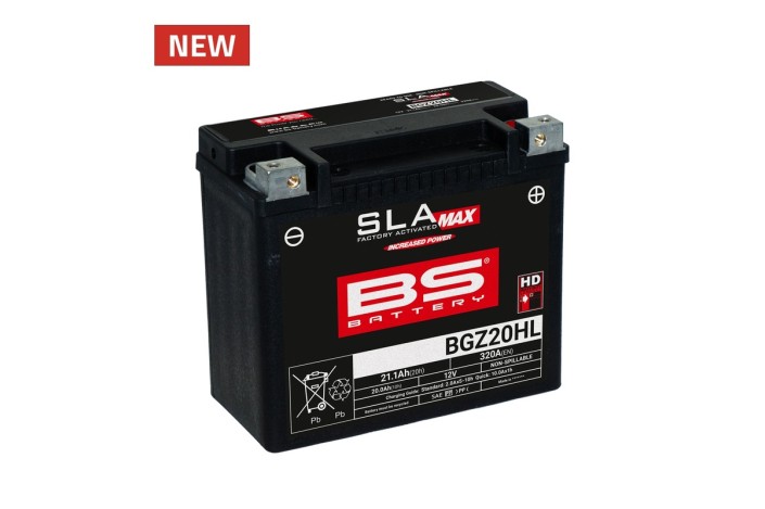 Batterie BS BATTERY SLA Max sans entretien activée usine - BGZ20HL