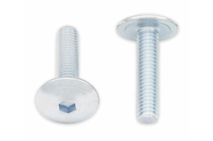 Vis tête bombée plate BOLT M6x1x25mm 10 pièces