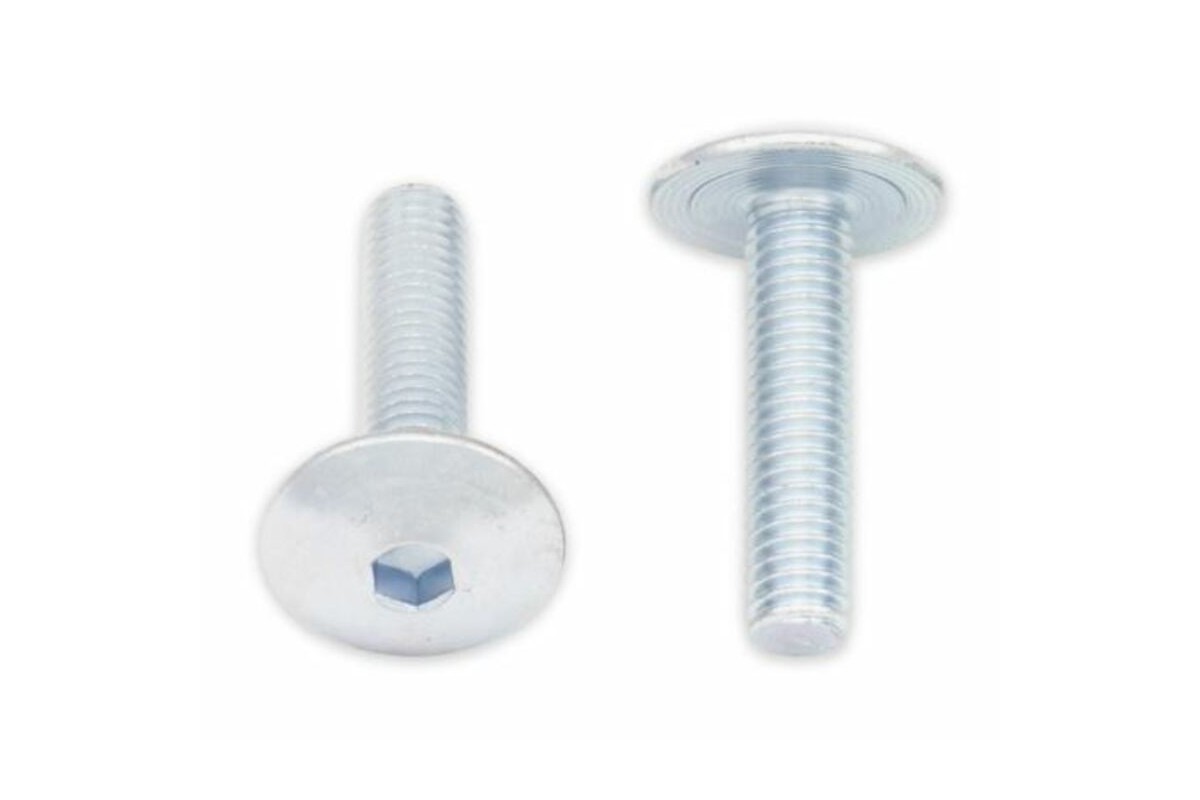 Vis tête bombée plate BOLT M6x1x25mm 10 pièces