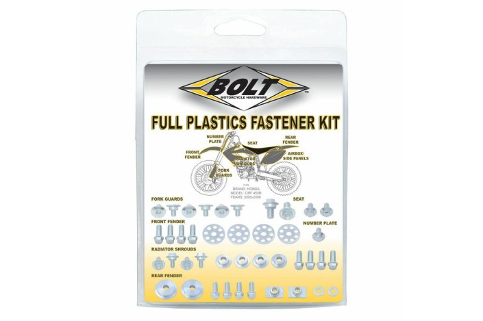 Kit vis plastiques BOLT inox Honda CRF 250/450R/X