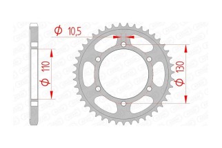 Kit chaîne AFAM 525XSR2 15/43 super-renforcé - couronne standard 12815