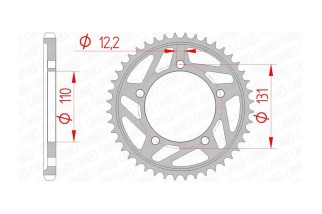 Kit chaîne AFAM 525XHR3 16/45 standard - couronne standard 164800