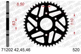 Kit chaîne AFAM 520XRR3 14/45 renforcé - couronne standard 71202